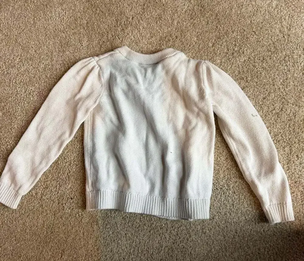 Gymboree Lil' Pumpkin Cardigan Sweater White 12-18M
